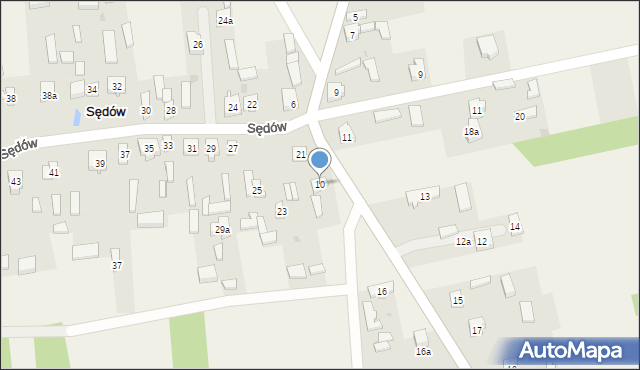 Sędów, Sędów, 10, mapa Sędów