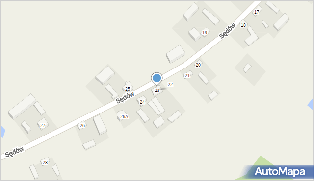 Sędów, Sędów, 23, mapa Sędów