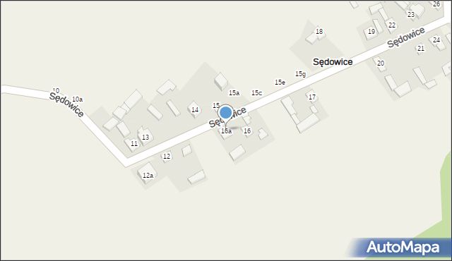 Sędowice, Sędowice, 16a, mapa Sędowice