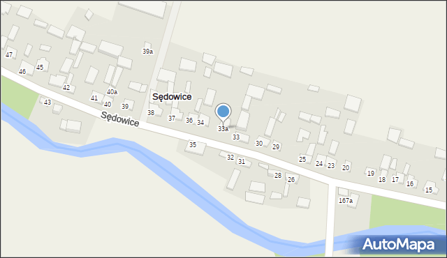 Sędowice, Sędowice, 33a, mapa Sędowice