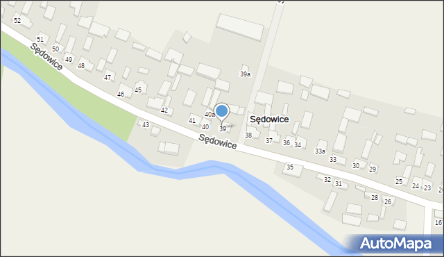 Sędowice, Sędowice, 39, mapa Sędowice