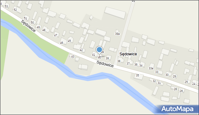 Sędowice, Sędowice, 40, mapa Sędowice