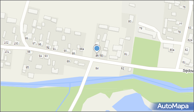 Sędowice, Sędowice, 85, mapa Sędowice