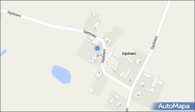 Sędowo, Sędowo, 3A, mapa Sędowo