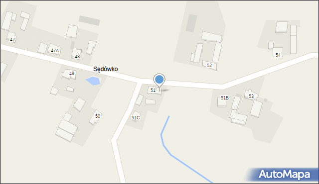 Sędowo, Sędowo, 51A, mapa Sędowo