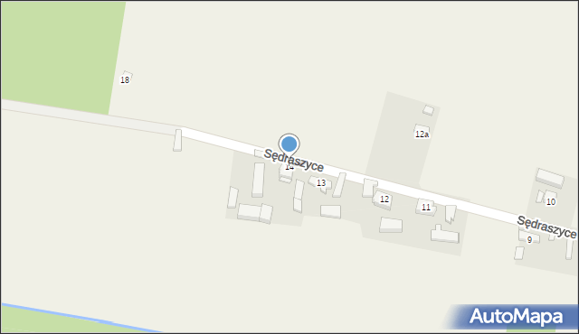 Sędraszyce, Sędraszyce, 14, mapa Sędraszyce