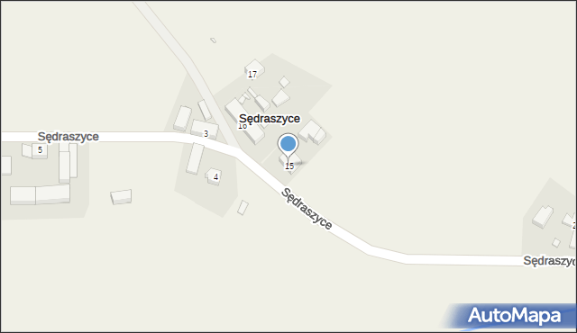 Sędraszyce, Sędraszyce, 15, mapa Sędraszyce