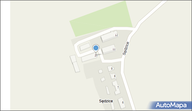 Sędzice, Sędzice, 10, mapa Sędzice