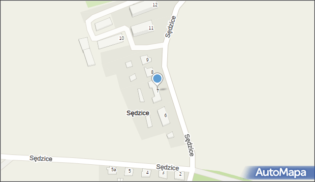 Sędzice, Sędzice, 7, mapa Sędzice