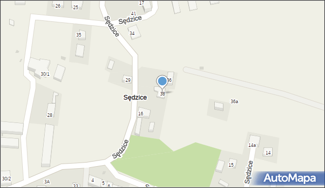 Sędzice, Sędzice, 38, mapa Sędzice