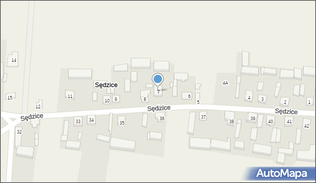 Sędzice, Sędzice, 7, mapa Sędzice