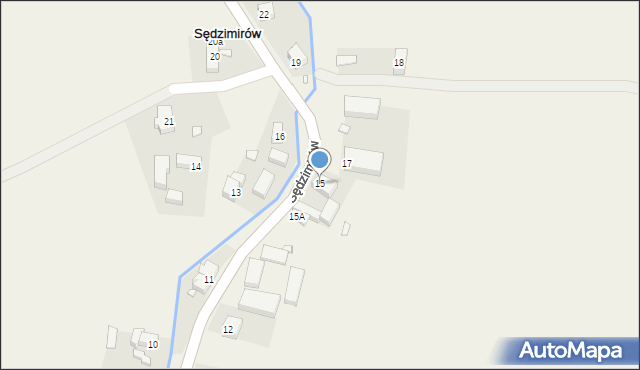 Sędzimirów, Sędzimirów, 15, mapa Sędzimirów