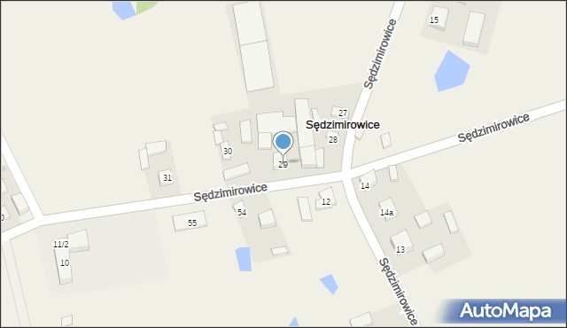 Sędzimirowice, Sędzimirowice, 29, mapa Sędzimirowice