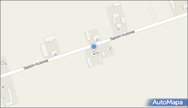 Sędzin-Kolonia, Sędzin-Kolonia, 24, mapa Sędzin-Kolonia