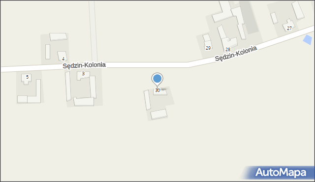 Sędzin-Kolonia, Sędzin-Kolonia, 30, mapa Sędzin-Kolonia