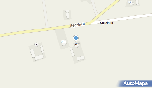 Sędzinek, Sędzinek, 10, mapa Sędzinek