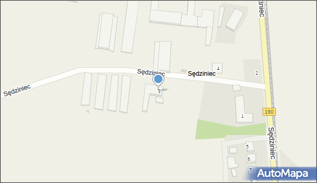 Sędziniec, Sędziniec, 3, mapa Sędziniec