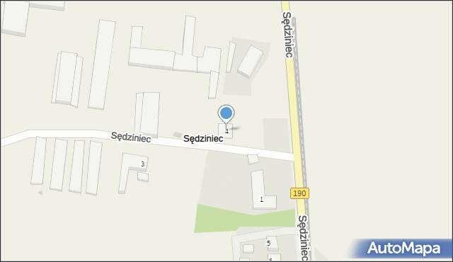 Sędziniec, Sędziniec, 4, mapa Sędziniec