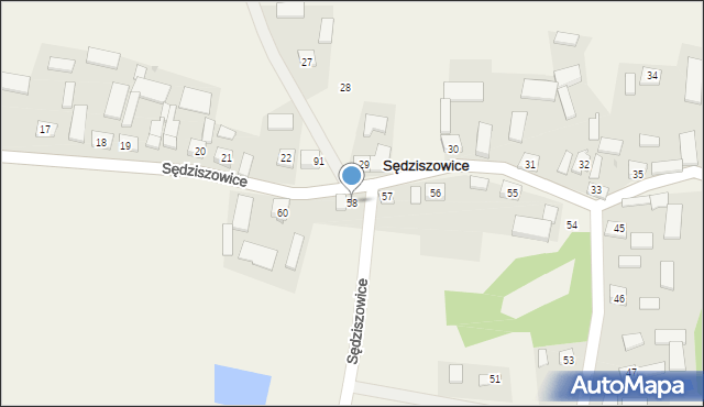 Sędziszowice, Sędziszowice, 58, mapa Sędziszowice