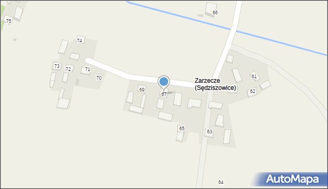 Sędziszowice, Sędziszowice, 67, mapa Sędziszowice