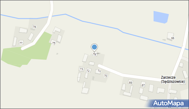 Sędziszowice, Sędziszowice, 74, mapa Sędziszowice