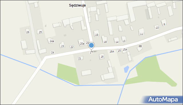 Sędziwuje, Sędziwuje, 17, mapa Sędziwuje