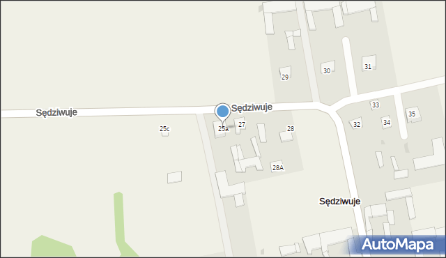 Sędziwuje, Sędziwuje, 25a, mapa Sędziwuje