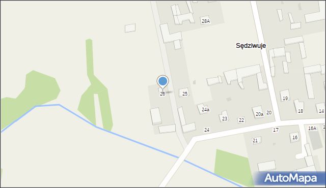 Sędziwuje, Sędziwuje, 26, mapa Sędziwuje