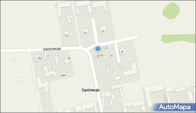 Sędziwuje, Sędziwuje, 32, mapa Sędziwuje