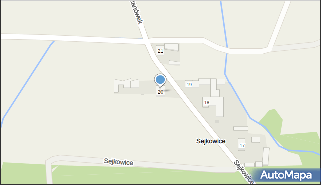 Sejkowice, Sejkowice, 20, mapa Sejkowice