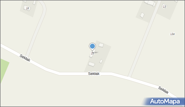 Sekłak, Sekłak, 15, mapa Sekłak