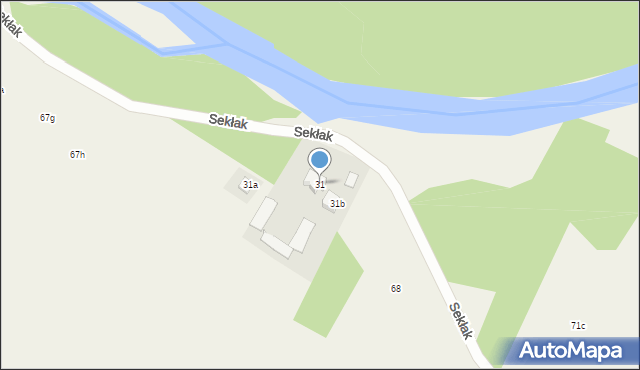 Sekłak, Sekłak, 31, mapa Sekłak