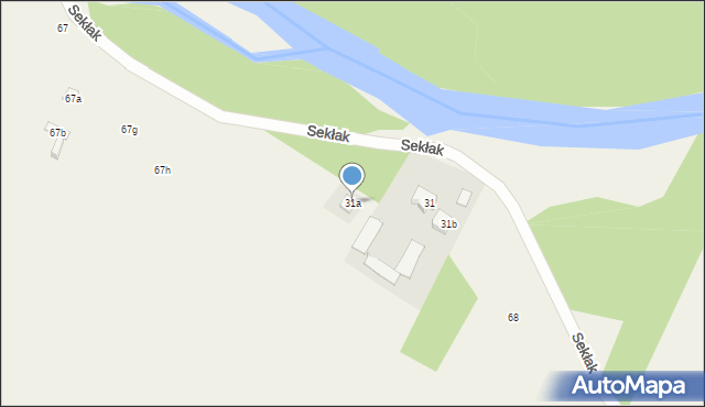 Sekłak, Sekłak, 31a, mapa Sekłak