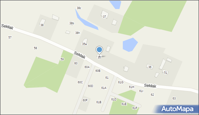 Sekłak, Sekłak, 35, mapa Sekłak