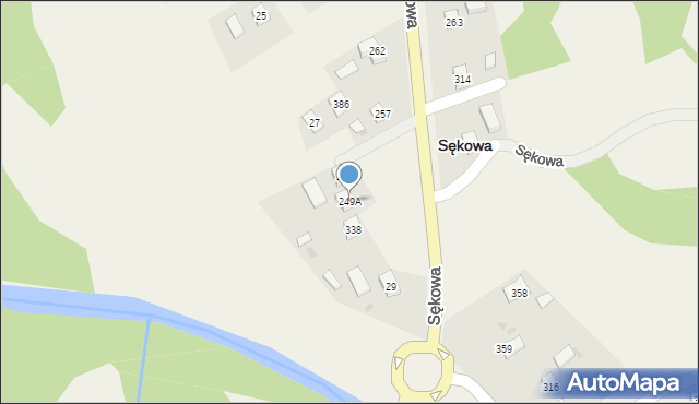 Sękowa, Sękowa, 249A, mapa Sękowa