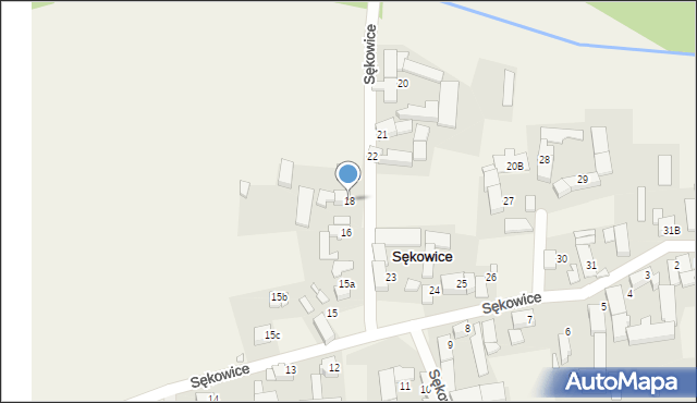 Sękowice, Sękowice, 18, mapa Sękowice