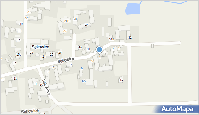 Sękowice, Sękowice, 4, mapa Sękowice
