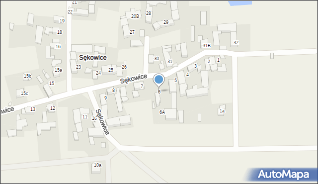 Sękowice, Sękowice, 6, mapa Sękowice