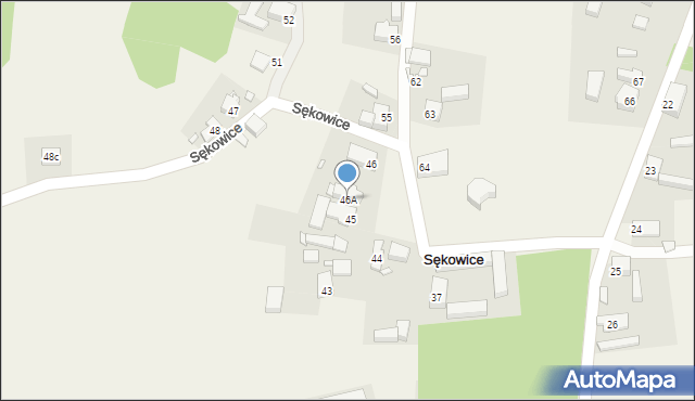 Sękowice, Sękowice, 46A, mapa Sękowice