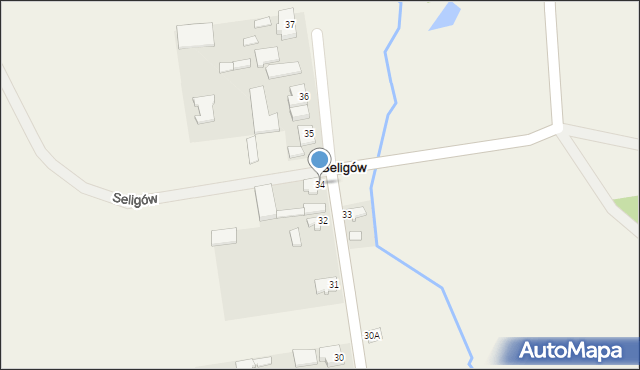 Seligów, Seligów, 34, mapa Seligów