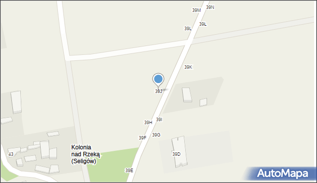 Seligów, Seligów, 39J, mapa Seligów