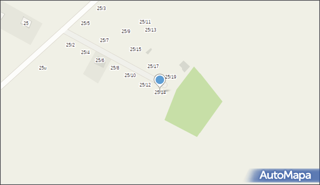 Sendeń Mały, Sendeń Mały, 25/14, mapa Sendeń Mały