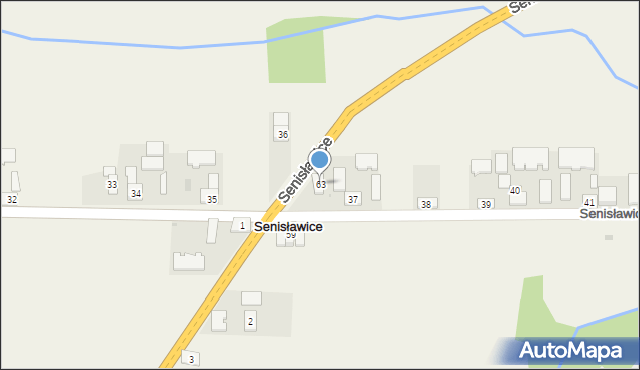 Senisławice, Senisławice, 63, mapa Senisławice