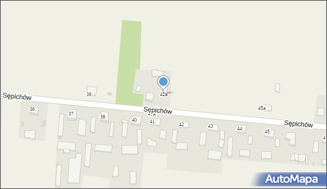 Sępichów, Sępichów, 42a, mapa Sępichów