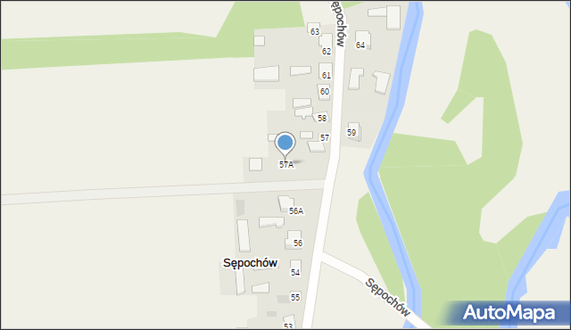 Sępochów, Sępochów, 57A, mapa Sępochów