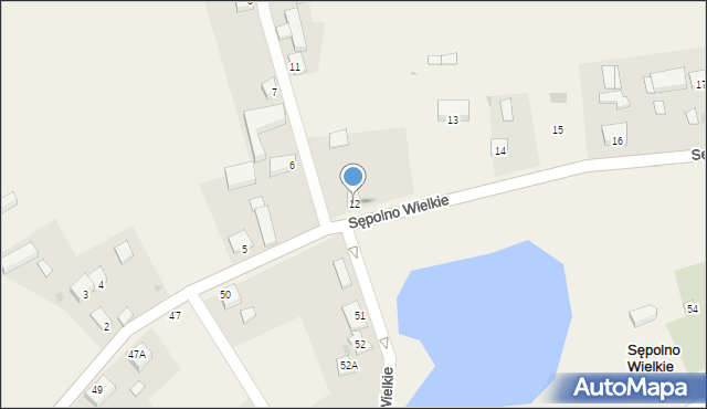 Sępolno Wielkie, Sępolno Wielkie, 12, mapa Sępolno Wielkie