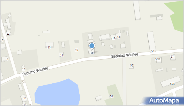 Sępolno Wielkie, Sępolno Wielkie, 16, mapa Sępolno Wielkie