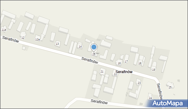 Serafinów, Serafinów, 15, mapa Serafinów