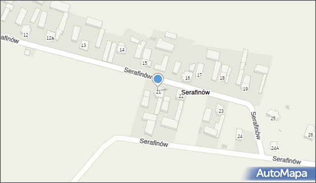 Serafinów, Serafinów, 21, mapa Serafinów