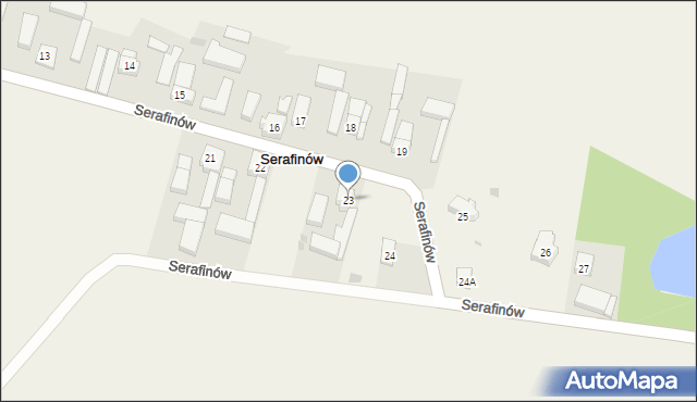 Serafinów, Serafinów, 23, mapa Serafinów